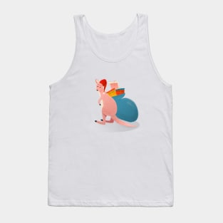 Santa Pink Kangaroo Tank Top